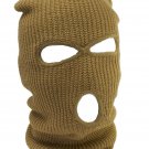 Khaki - Balaclava 3 Hole Full Face Ski Mask Winter Cap Hood Beanie Warm Tactical New