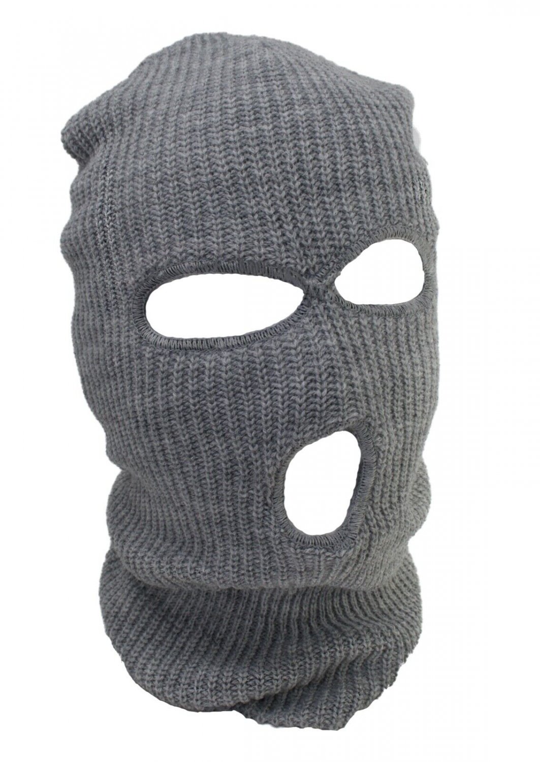 Light Grey - Balaclava 3 Hole Full Face Ski Mask Winter Cap Hood Beanie Warm Tactical New
