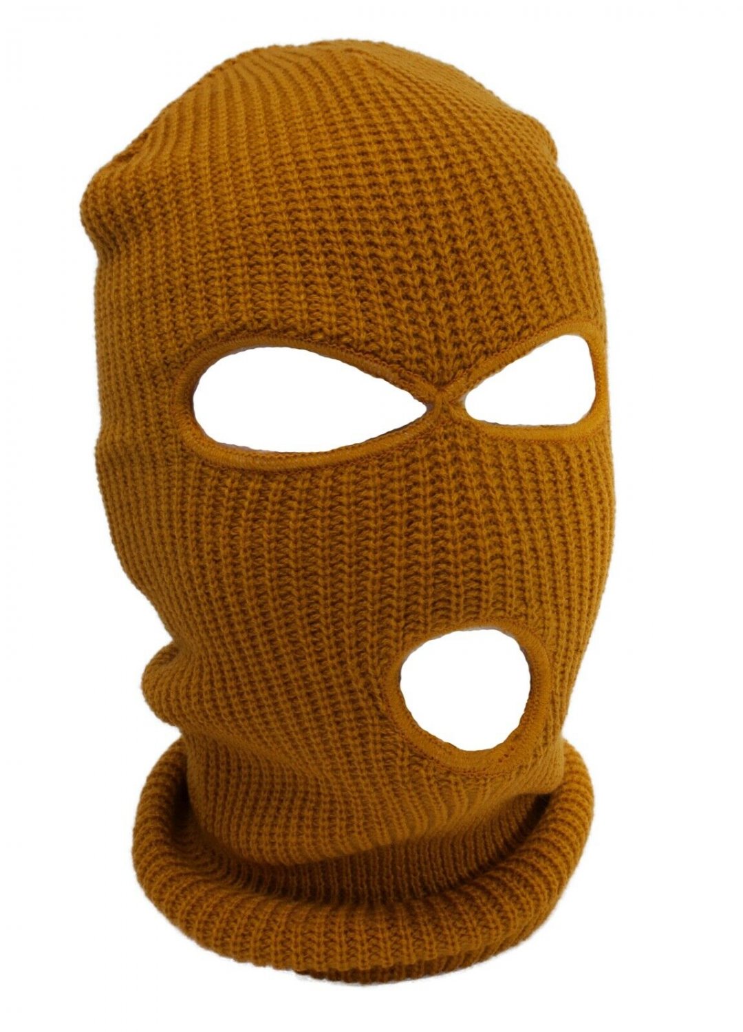 Mustard - Balaclava 3 Hole Full Face Ski Mask Winter Cap Hood Beanie Warm Tactical New