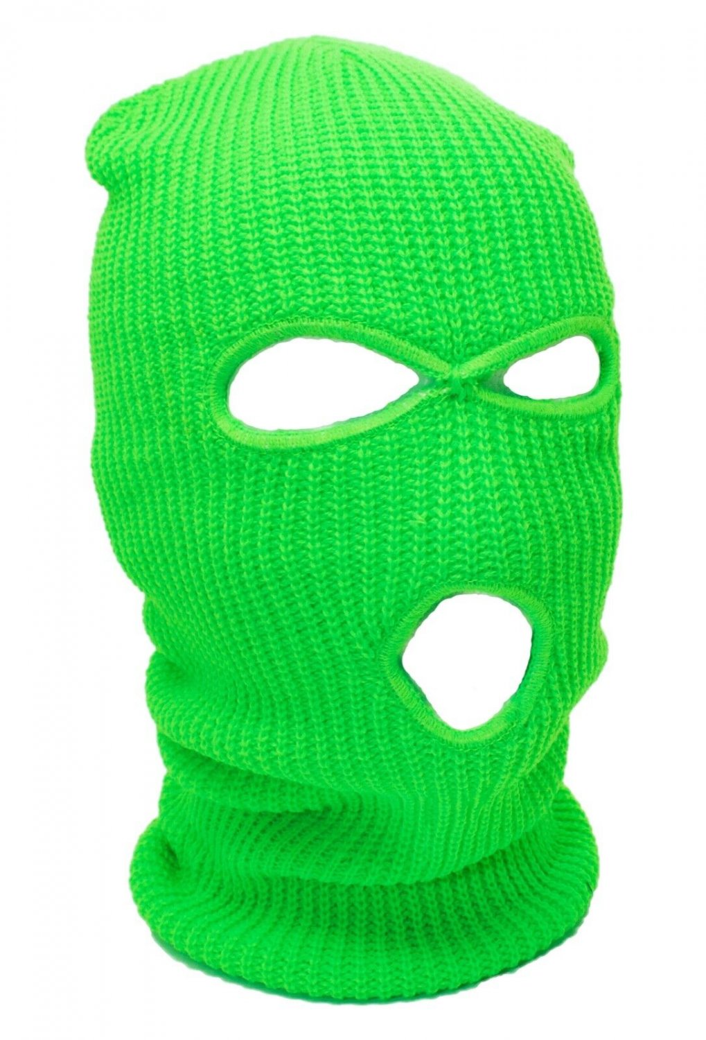 Neon Green - Balaclava 3 Hole Full Face Ski Mask Winter Cap Hood Beanie Warm Tactical New