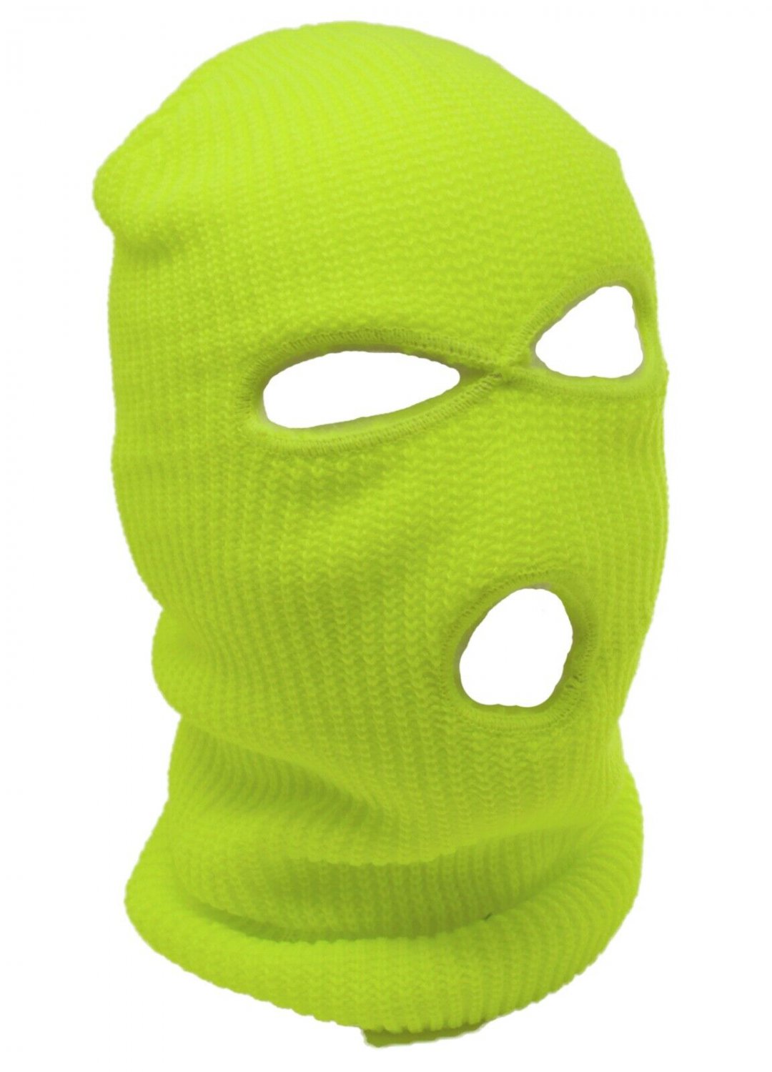 Neon Yellow - Balaclava 3 Hole Full Face Ski Mask Winter Cap Hood Beanie Warm Tactical New