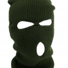 Olive - Balaclava 3 Hole Full Face Ski Mask Winter Cap Hood Beanie Warm Tactical New