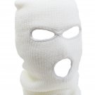 White - Balaclava 3 Hole Full Face Ski Mask Winter Cap Hood Beanie Warm Tactical New