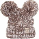 Brown Cute Toddler Kids Girl&Boy Pom Winter Warm Crochet Knit Hat Beanie Cap