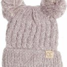 Gray Cute Toddler Kids Girl&Boy Pom Winter Warm Crochet Knit Hat Beanie Cap