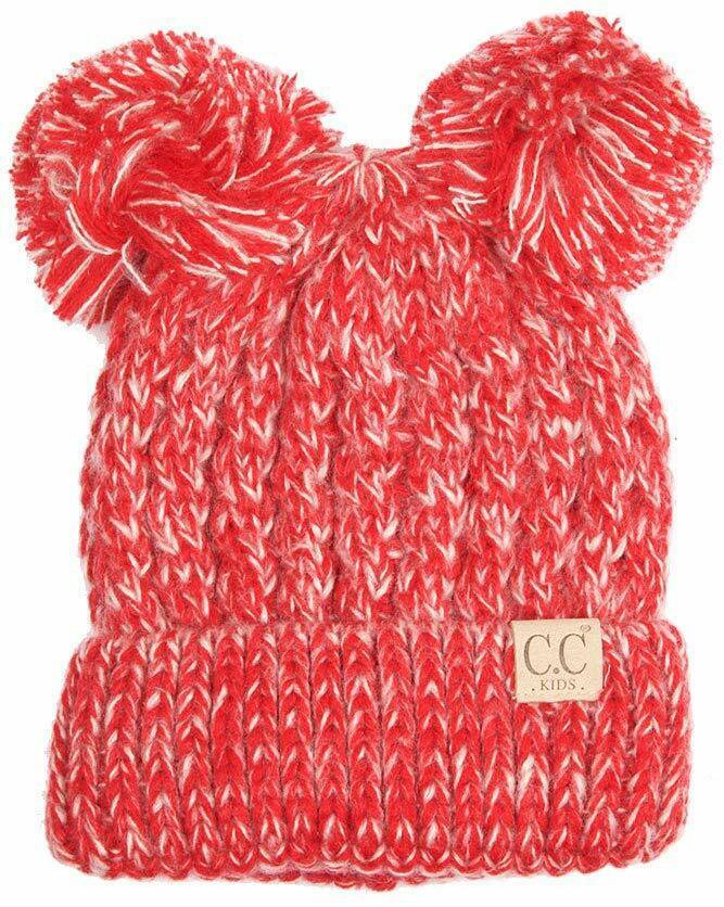 Red Cute Toddler Kids Girl&Boy Pom Winter Warm Crochet Knit Hat Beanie Cap