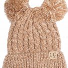 Taupe Cute Toddler Kids Girl&Boy Pom Winter Warm Crochet Knit Hat Beanie Cap