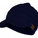Navy Beanie Visor Womens Knit Slouchy Oversized Thick Slouch Color Cap Hat
