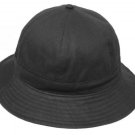 Black Unisex 6 panel Summer Fisherman Protection Bucket Mesh Boonie Hat Fishing Cap