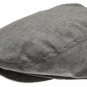 Dark Grey S/M Newsboy Linen Gatsby Cap Mens Ivy Hat Golf Cabbie Driving Summer Sun Flat