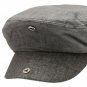Dark Grey S/M Newsboy Linen Gatsby Cap Mens Ivy Hat Golf Cabbie Driving Summer Sun Flat