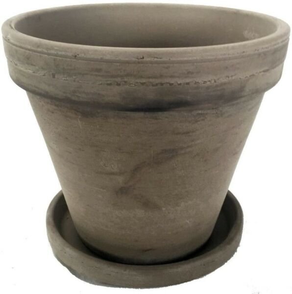 Basalt Clay Pots with Saucers 3-4" Great Plants and Crafts Fresh Garden