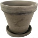 Basalt Clay Pots with Saucers 3-4" Great Plants and Crafts Fresh Garden