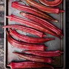 100 Seeds Red Burgundy Okra Seed Non-Gmo Heirloom Fresh Garden