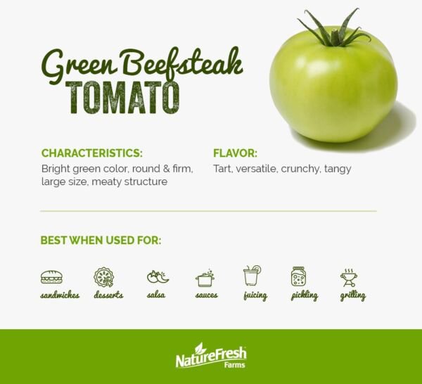 Fresh 50 Seeds Green Beefsteak Tomato Juicy Vegetable Planting Tomatoes Garden
