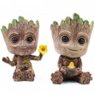 Fresh Mini Groot Figurine Miniature Model Home Accessories Decompression 2Pcs Bundle Garden