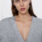 Blouse With Contrast Buttons Zara Brand new Size Large  Grey Colour