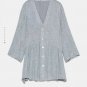 Blouse With Contrast Buttons Zara Brand new Size Large  Grey Colour