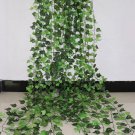 100pcs Leaf 1 piece 2.4M Home Decor Artificial Ivy Leaf Garland Plants Vine Fake Foliage Flowers