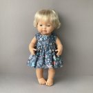 Baby doll cotton sleeveless dress floral print for Miniland Minikane baby dolls