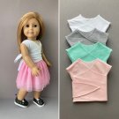 18" 19" 20" doll t-shirt wrap top for American Girl, Gotz and other dolls 48 50 52 cm
