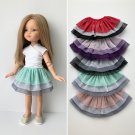 Doll tutu skirt for 13" 14" Wellie Wishers Paola Reina Ruby Red