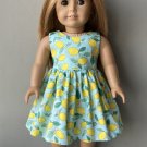 18" American Girl doll clothes, cotton sleeveless dress, floral print