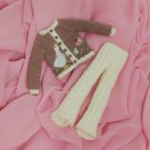 set of knitted clothes for Blythe (cardigan and trousers)