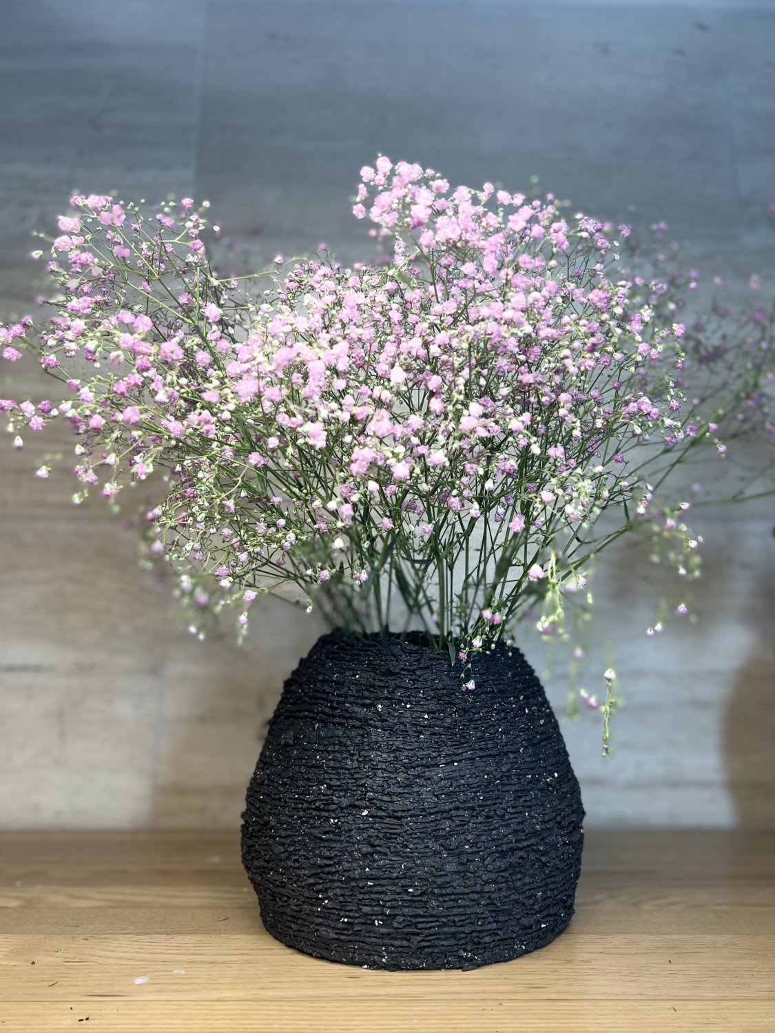 modern vase black stone handmade flowers vaza waza vazo vaas vaso maljakko homedecor