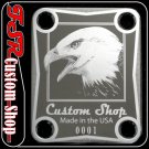 (C0010) CHROME EAGLE NECK PLATE fits squire tele/strat guitar