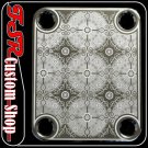 (C0013) CHROME CUSTOM ENGRAVED GUITAR/BASS STANDARD NECK PLATE