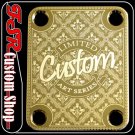 (G0028) GOLD CUSTOM ART NECK PLATE fits squire/tele/strat/bass