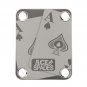Engraved Guitar Joint/Heel Neck Plate, Nickel (Standard 4 Bolt) One Pair Ace Of Spades (N2122)