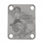 Engraved Guitar Joint/Heel Neck Plate, Nickel (Standard 4 Bolt) Relic Custom Built Pinup (N2118)