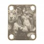Engraved Guitar Joint/Heel Neck Plate, Gold (Standard 4 Bolt) Night Elf w/ White Tiger (G2103)
