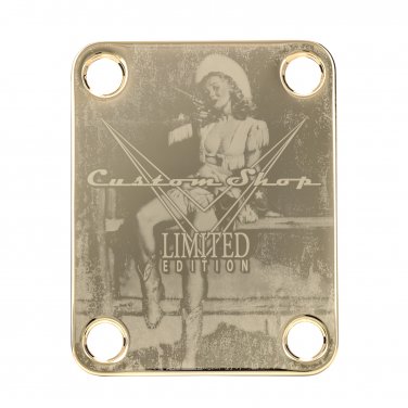 Engraved Guitar Joint/Heel Neck Plate (Standard 4 Bolt) Vintage Relic CS Pinup (G2082)