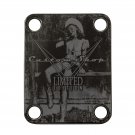 Engraved Guitar Joint/Heel Neck Plate, Black (Standard 4 Bolt) Vintage Relic CS Pinup (B2082)