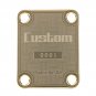 Engraved Guitar Joint/Heel Neck Plate, Gold (Standard 4 Bolt) Custom USA Serial 0001 (G2074)