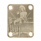 Engraved Guitar Joint/Heel Neck Plate, Gold (Standard 4 Bolt) Cowgirl Custom Shop LTD (G2056)