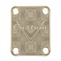 Engraved Guitar Joint/Heel Neck Plate, Gold (Standard 4 Bolt) Floral Trellis Pattern 3 (G2012)