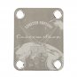 Engraved Guitar Joint/Heel Neck Plate, Nickel (Standard 4 Bolt) Prof Series Custom Shop (N2054)