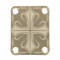 Engraved Guitar Joint/Heel Neck Plate, Gold (Standard 4 Bolt) Tribal Celtic Sun Cross (G2060)