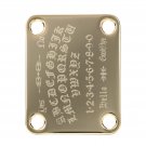 Engraved Guitar Joint/Heel Neck Plate, Gold (Standard 4 Bolt) Aged Vintage Style Ouija (G2061)