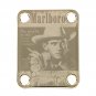 Engraved Guitar Joint/Heel Neck Plate, Gold (Standard 4 Bolt) Marlboro Man Vintage Ad (G2089)