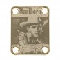 Engraved Guitar Joint/Heel Neck Plate, Gold (Standard 4 Bolt) Marlboro Man Vintage Ad (G2089)