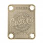 Engraved Guitar Joint/Heel Neck Plate, Gold (Standard 4 Bolt) Custom USA Serial 0001 (G2071)