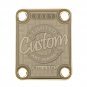 Engraved Guitar Joint/Heel Neck Plate, Gold (Standard 4 Bolt) Custom USA Serial 0001 (G2071)