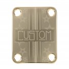 Engraved Guitar Joint/Heel Neck Plate, Gold (Standard 4 Bolt) Custom Stars Serial 0001 (G2070)