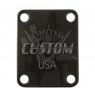 Engraved Guitar Joint/Heel Neck Plate, Black (Standard 4 Bolt) Pinup Limited Series USA (B2049)