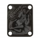 Engraved Guitar Joint/Heel Neck Plate, Black (Standard 4 Bolt) Sunburst Custom Pin-up (B2065)